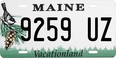 ME license plate 9259UZ