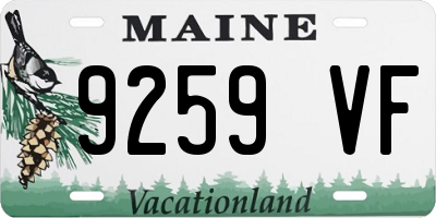 ME license plate 9259VF