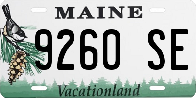 ME license plate 9260SE
