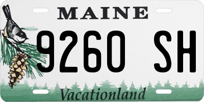 ME license plate 9260SH