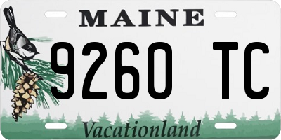 ME license plate 9260TC