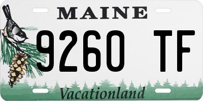 ME license plate 9260TF
