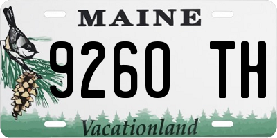 ME license plate 9260TH
