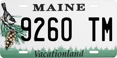 ME license plate 9260TM