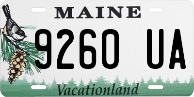 ME license plate 9260UA