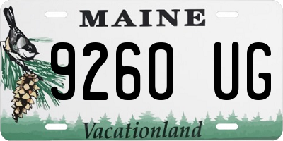 ME license plate 9260UG