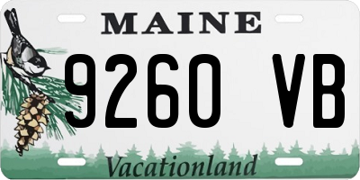 ME license plate 9260VB