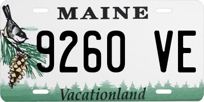 ME license plate 9260VE