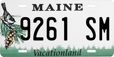 ME license plate 9261SM