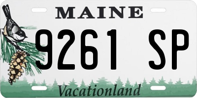 ME license plate 9261SP