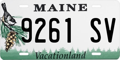 ME license plate 9261SV