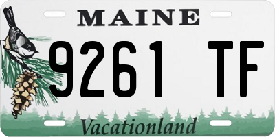 ME license plate 9261TF