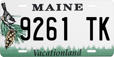 ME license plate 9261TK