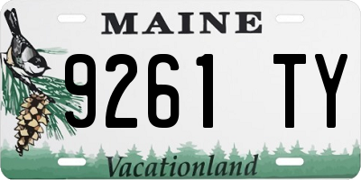 ME license plate 9261TY