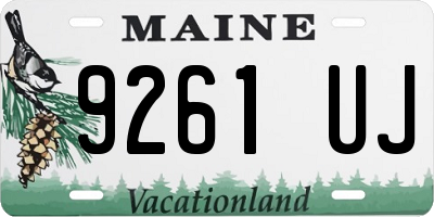 ME license plate 9261UJ