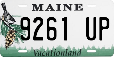 ME license plate 9261UP