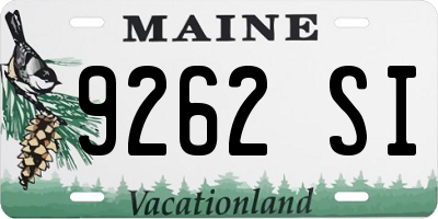 ME license plate 9262SI