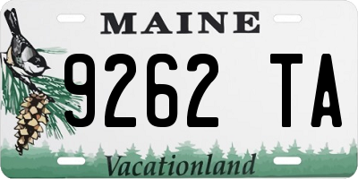 ME license plate 9262TA