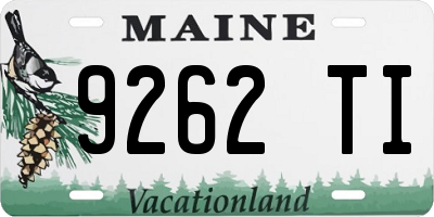 ME license plate 9262TI