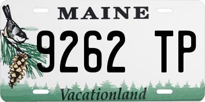ME license plate 9262TP