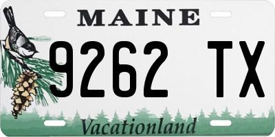 ME license plate 9262TX