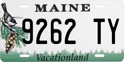 ME license plate 9262TY