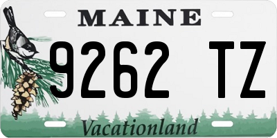 ME license plate 9262TZ