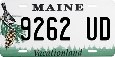 ME license plate 9262UD