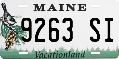 ME license plate 9263SI