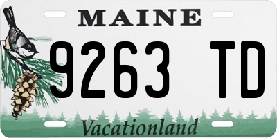 ME license plate 9263TD