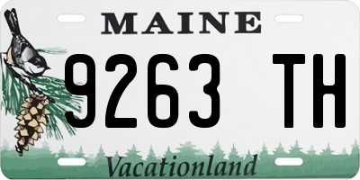 ME license plate 9263TH
