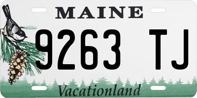 ME license plate 9263TJ