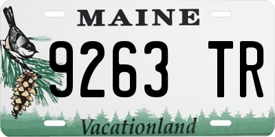 ME license plate 9263TR