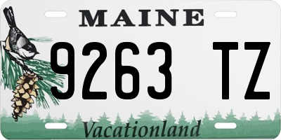 ME license plate 9263TZ