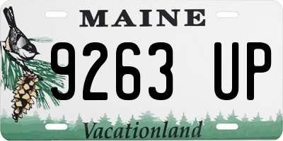 ME license plate 9263UP