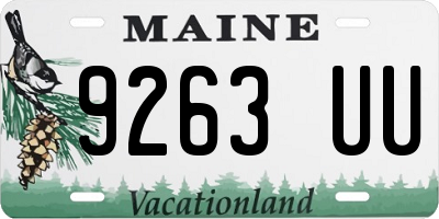 ME license plate 9263UU