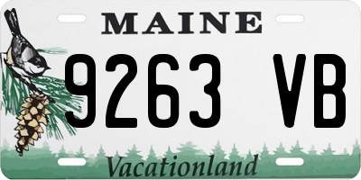 ME license plate 9263VB
