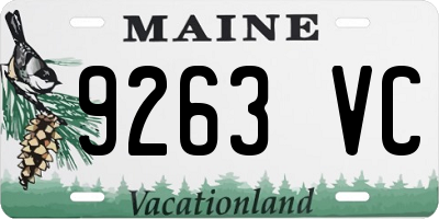 ME license plate 9263VC