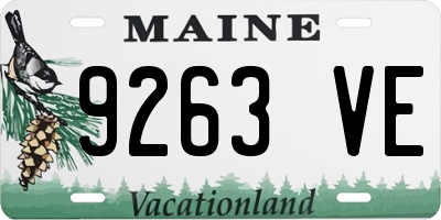 ME license plate 9263VE