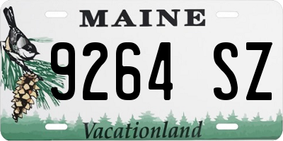 ME license plate 9264SZ