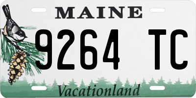 ME license plate 9264TC