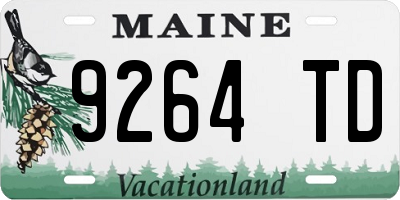 ME license plate 9264TD