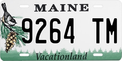 ME license plate 9264TM