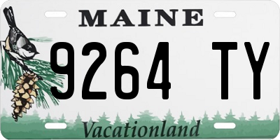 ME license plate 9264TY