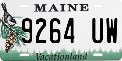 ME license plate 9264UW