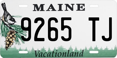 ME license plate 9265TJ