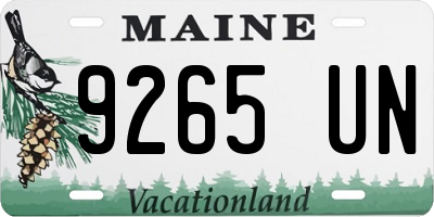 ME license plate 9265UN