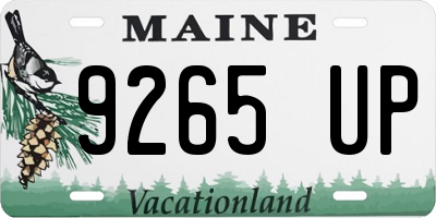 ME license plate 9265UP