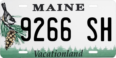 ME license plate 9266SH