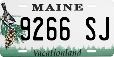 ME license plate 9266SJ